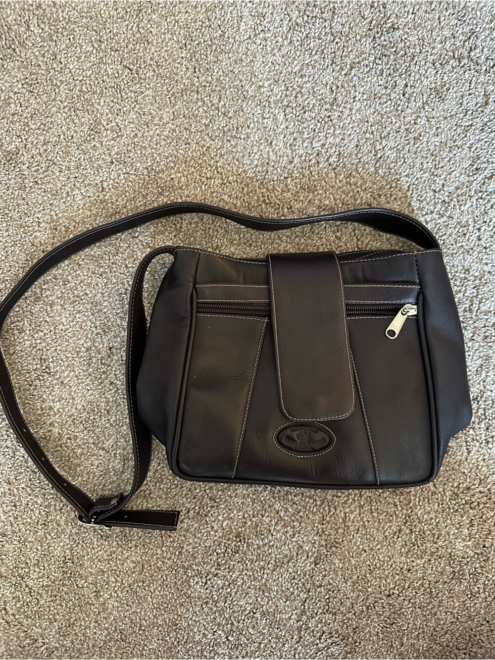 Classic Black Leather Crossbody Bag